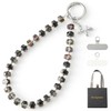 richginker Crystal Phone Wrist Strap Phone Charm Chain Keychain Beaded