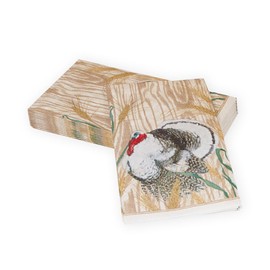 Homestead Turkey Taupe Guest Towel Napkins - 15 Napkins Per Package - 2 Units, Fall Napkins made of Triple Ply Paper, Autumn Themed Disposable Napkins, Great Dinner and Cocktail Napkins