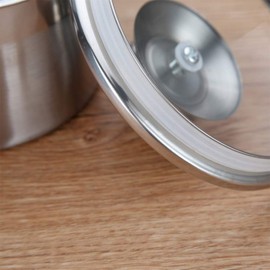 DOITOOL Stainless Steel Canister with Lid 1750ml Coffee Canister Airtight Food Storage Containers for Tea Sugar Flour Coffee Bean Storage Pantry Kitchen Counter