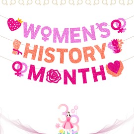Women's History Month Decorations March National Womens Day Banner for Classroom Decor