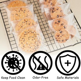 200 Stück gepunktete Plätzchentüten, 10 x 10 cm, Klein Plätzchentüten, Plastiktüten für Süßigkeiten, CellophantüTen Klein, Kleine OPP Plastiktüten, für Süßigkeiten, Kekse