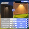 ShineTech Solar Fence Lights Outdoor Waterproof, 3-Color Lighting Modes LED