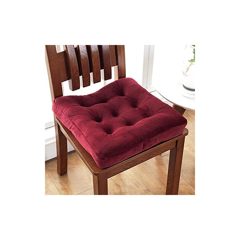 vctops Velvet Solid Chair Pad Super Soft Plush Washable Square