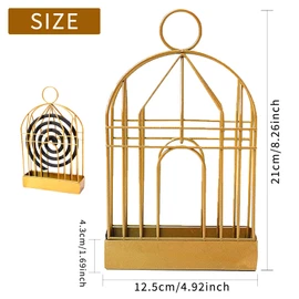 Mosquito Spiral Holder, Mosquito Coil Holder, Incense Spirals Holder, Portable Metallic Mosquito Coil Holder, Incense Stick Holder, Mosquito Spiral Container for Home Garden Camping