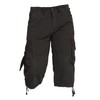 DONGD Mens Cargo Shorts 3/4 Relaxted Fit Capri Pants Below