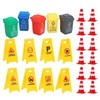 DOITOOL Mini Traffic Signs Set, 25PCS Plastic Street Signs Playset