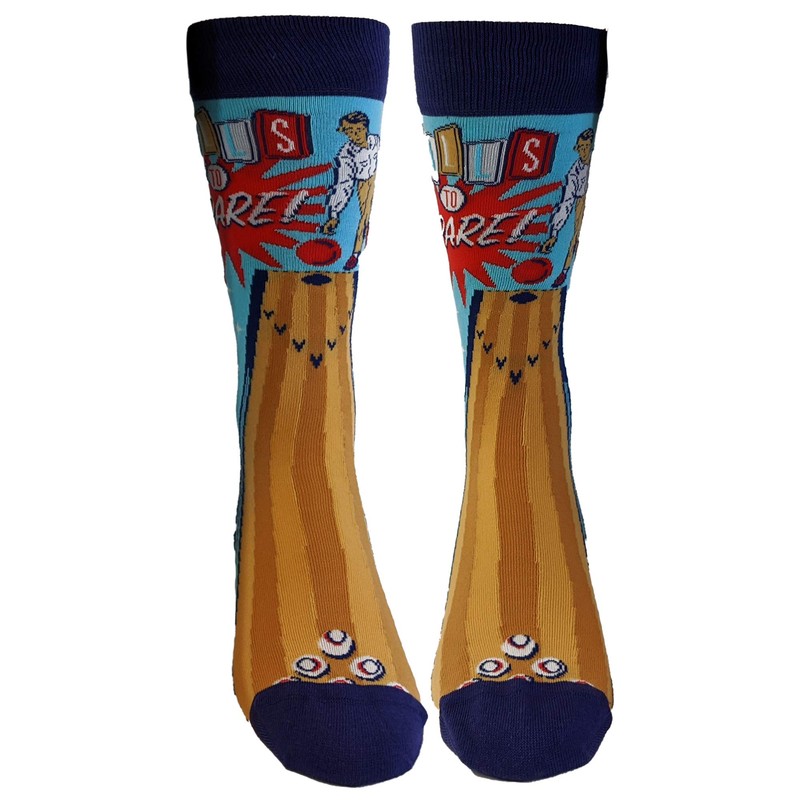 Calcetines para hombre con diseño de bolos divertidos y divertidos,
