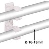 SKIR'CO Pack of 50 Double Pipe Clamps, Plastic Clamps for