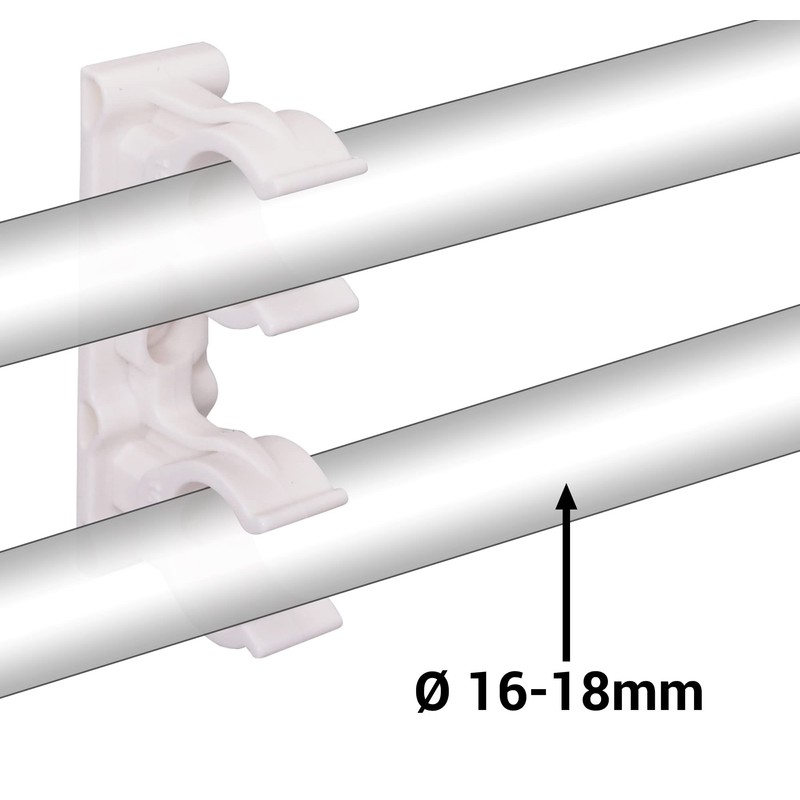SKIR'CO Pack of 50 Double Pipe Clamps, Plastic Clamps for