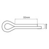 SKIR'CO 40 x Galvanised Steel Cotter Pins 4 x 32