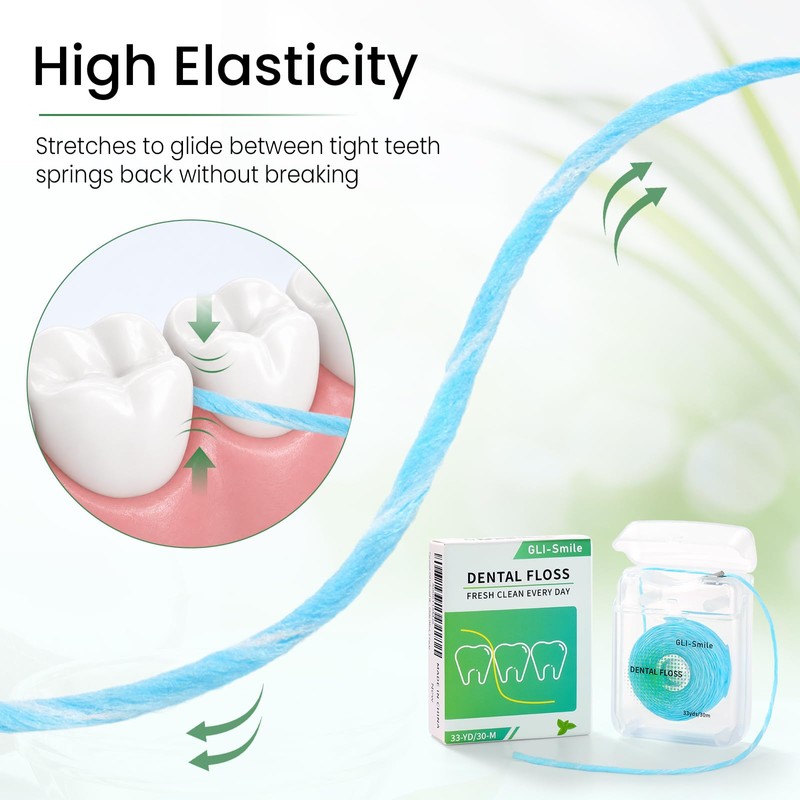 Coconut-Oil Infused Woven Dental Floss, Natural Vegetable Waxed, PFAS-Free, Deep