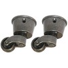 2PCS Solid Brass Castor Antique Cup Furniture Caster Wheel for