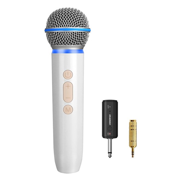 Aokeo Wireless Microphone with Rechargeable Receiver,UHF Dynamic Handheld Karaoke Mic,100ft