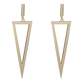 Triangle Shape Drop Dangle Earrings Metal Geometric For Women Bar Party Jewelry-Gold