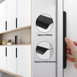 20PCS Tirador De Puerta De Mueble Ocultas Invisibles, Jaladera Tirador Manija De Dedos Para Armario Cajón, Manijas De Cambiador Modernas, Accesorios De Gabinete De Cocina (150mm/5.9")