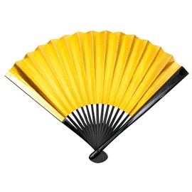 Kyoetsu Fan, For Tomesode, Suehiro, Gold, Silver, Black Bone, gold/silver