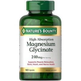 Nature's Bounty High Absorption Magnesium Glycinate 240mg 180 Capsules