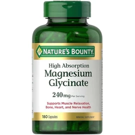 Nature's Bounty High Absorption Magnesium Glycinate 240mg 180 Capsules