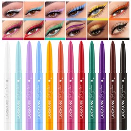 BestLand 12 Colors Eyeliner Set - Matte Colored Gel Eyeliner Pencils, Waterproof, Smudge-Proof, Long-Lasting Gel Pencils - Natural Eye Liner For Older Women, lapiz de ojos delineador de ojos contra el agua