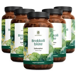 NATURTREU® Broccoli Capsules High Dose Sulforaphane Capsules High Dose | With 170 mg sulforaphane per daily dose - 900 capsules for 15 months - 1300 mg broccoli extract vegan