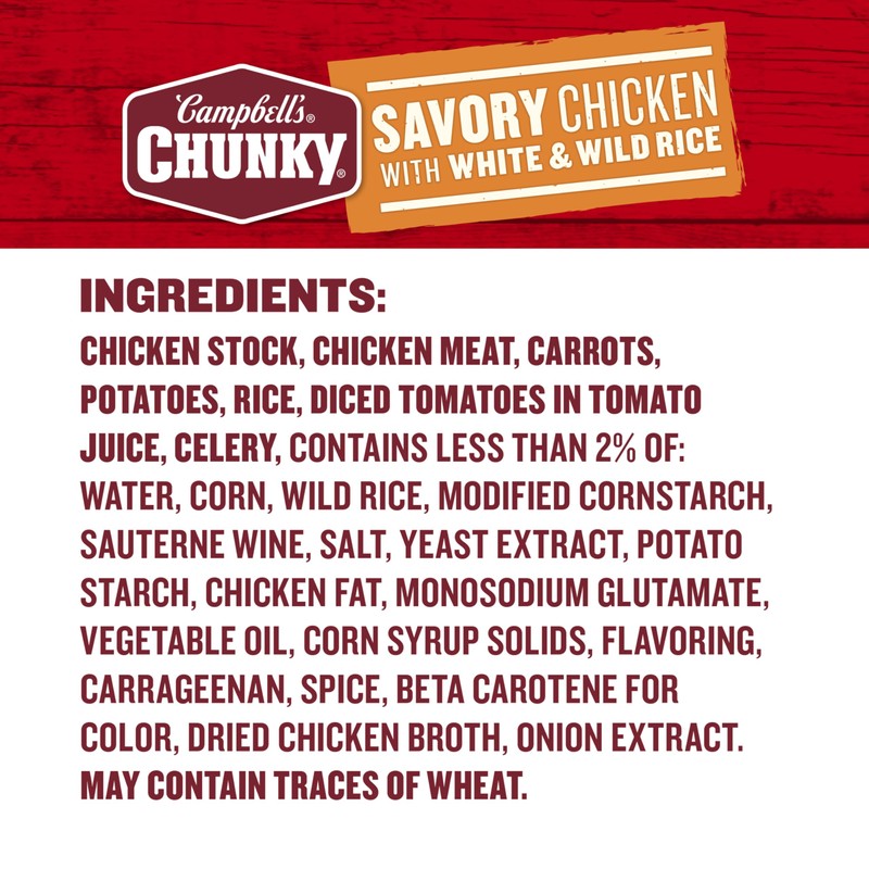 Campbell's Chunky Soup, Savory Chicken with White and Wild Rice