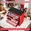 Geinxurn 5-Drawer Rolling Red Tool Box, Heavy Duty Micro Roll