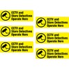 6X CCTV Store Detectives Printed Vinyl Sticker Label Shelf Edge