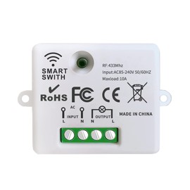 DieseRC Wireless Light Switch 10A Relay Receiver Controller Easy Installation for Lights up to 1500W