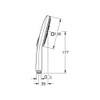 Grohe 26582DC0 Rainshower SmartActive 130 Cube Hand Shower (Water-Saving, 3
