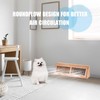 Glooglitter 2 Pcs Wooden Baseboard Register Diffuser Baseboard Floor Register