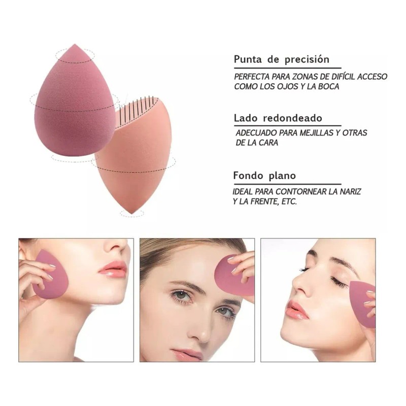 Kit De Esponja Para Maquillaje Con Brochas Kabuki Para Base