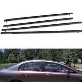 ANTUKO 4PCS Outside Window Moulding Weatherstrip Seal Belt Replacement for Civic 2006-2011 Black 72460-SNA-A01
