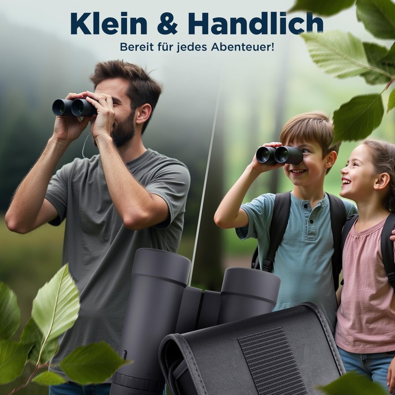 AlpinSpirit Pocket Binoculars 8 x 21 - Mini Binoculars -