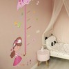 Kids Room Height Chart Wall Decal - Girl with Umbrella Growth Record 10ea