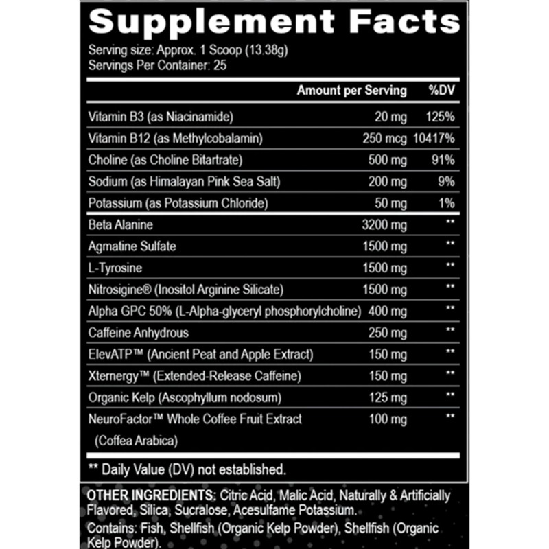 Black Magic Supply Villain High-Stim Nootropic Pre-Workout - Beta-Alanine, L-Tyrosine,