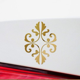 Decal Stickers of Decor Motif Decorative 1 (Metallic Gold) (Set of 2) Premium Waterproof Vinyl Decal Stickers for Laptop Phone Accessory Helmet Car Window Mug Tuber Cup Door Wall - ANDstic794936GO