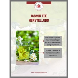 Lerbs & Hagedorn, China Jasmine Tea Aromatic 1 kg (approx. 81 Litres) in Origin Flavoured with Jasmine Blossoms