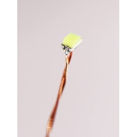 Chip LED0603 (1608) 0.16mm Wired, 20 Pairs for Diorama, Plastic Model, Mini Car and More - Includes 60 3 Resistors for 3V, 5V, 12V (0603(1608), White)