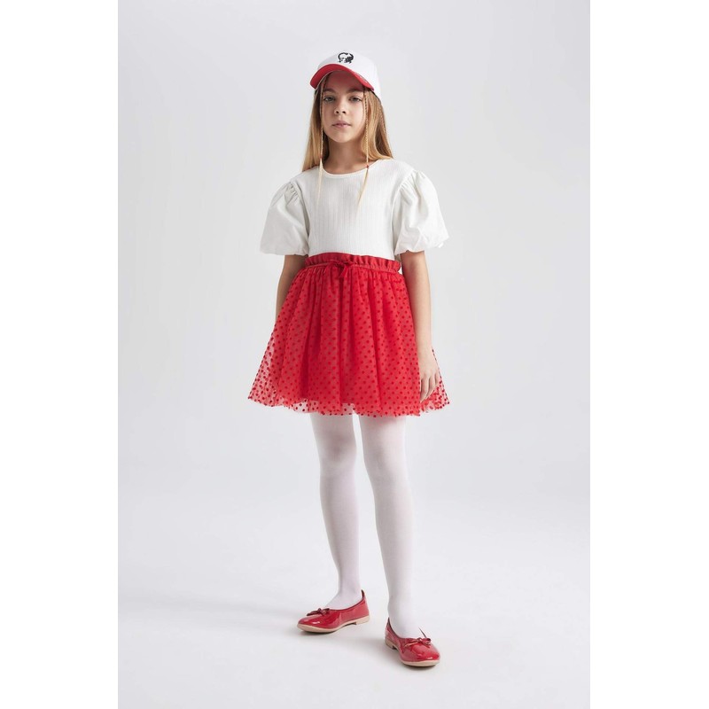 DeFacto Girls' Skirt, red