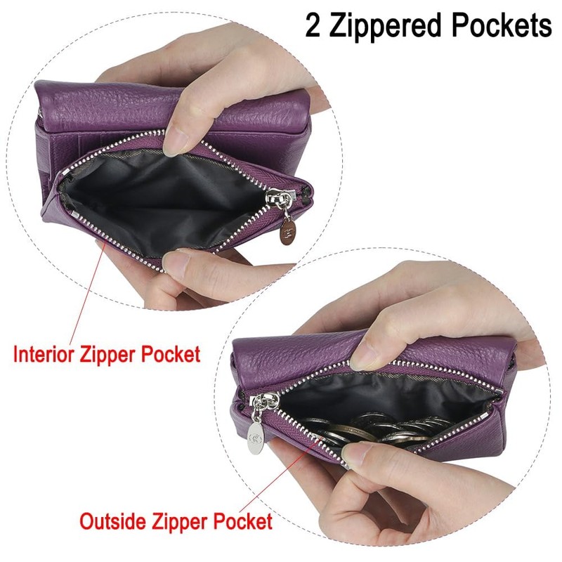 Royal Bagger RFID Blocking Women's Short Wallet Genuine Cow Leather