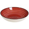 Elama Gia 24 Piece Round Stoneware Dinnerware Set in Red