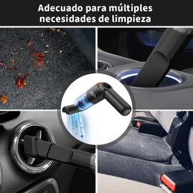 JESWO Mini Aspiradora de Mano Inalambrica, 10000PA 120W Aspiradora para Auto con 2 Filtros Lavable, Aspiradora Portatil con Batería de 4000mAh Autonomía 30 Min, para Carro, Oficina y Hogar