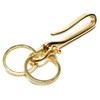 GoodsLand [Double Ring] Brass Belt Hook Key Chain Retro Brass