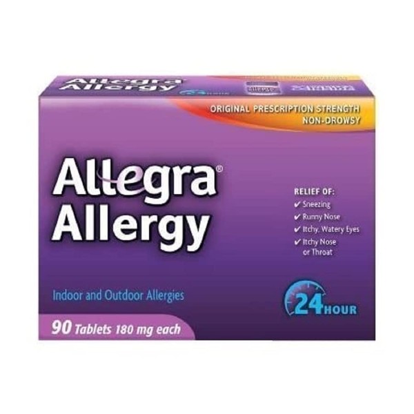 Allegra Allergy Original Prescription Strength 180mg - 90 Count