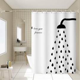 AIMIYAYA Shower Curtain Fun Shower Curtains for Bathroom with Hooks Cloth Fabric Shower Curtain Set 71×71