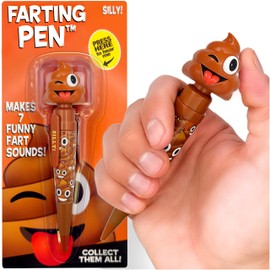 Kamhi World Farting Poop Pen with Multiple Funny Sounds - Easter Basket Stuffers, Gag Gift for kids, Surprise Prank Toy for the Entire Family, Office Novelty Present (Wink Eyes)