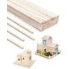 Benvo 100 Pieces Balsa Wood Sticks Square Wooden Dowels Unfinished