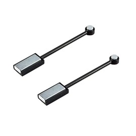 2Pcs Black Double-Head Magnet Stick Magic Magnet Stick for 3D Magnetic Cat Eye Gel Magic Nail Art Manicure Tool, Foot, Nail Magnet,Manicure Sticks,Hand and Nail Care