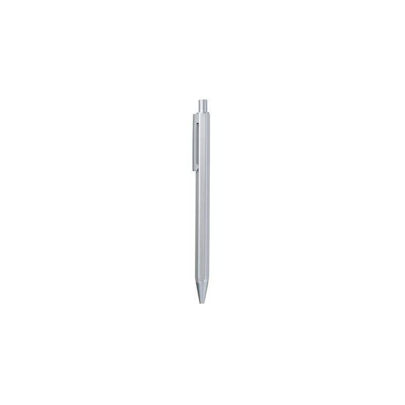 MUJI NBC01A9A Retractable Ballpoint Pen, Main Unit, Aluminum