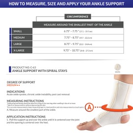 Champion Ankle Brace, Open Heel, Flexible Stays, Knit Elastic, Small